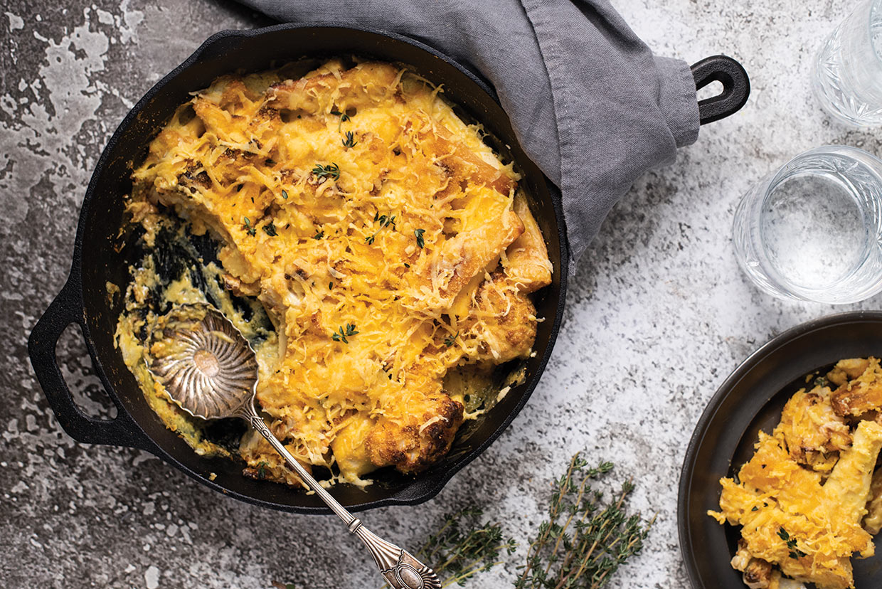 Vegan Parsnip & Cauliflower Cheese Bake