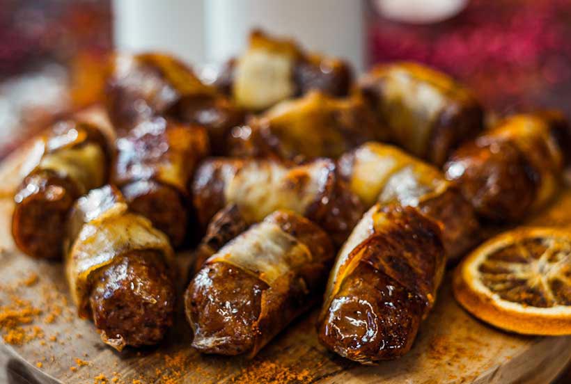 Vegan Pigs in Maple Parsnip Blankets