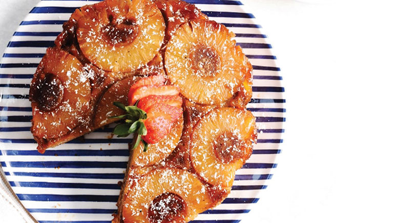 Vegan Pineapple & Rum Upside-Down Cake 