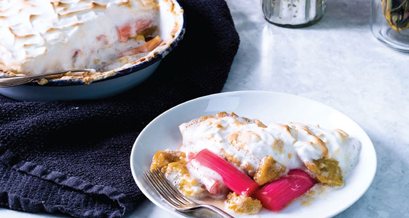 Vegan Queen of Puddings with Rhubarb & Ginger 