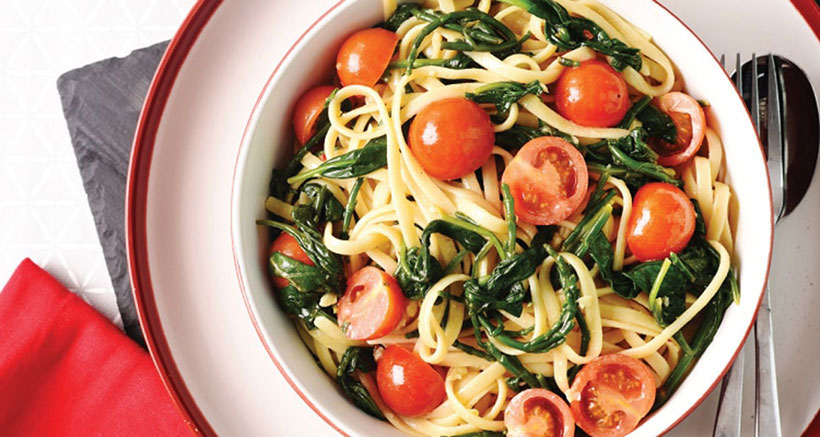 Vegan Samphire & Spinach Linguine Pasta Recipe 