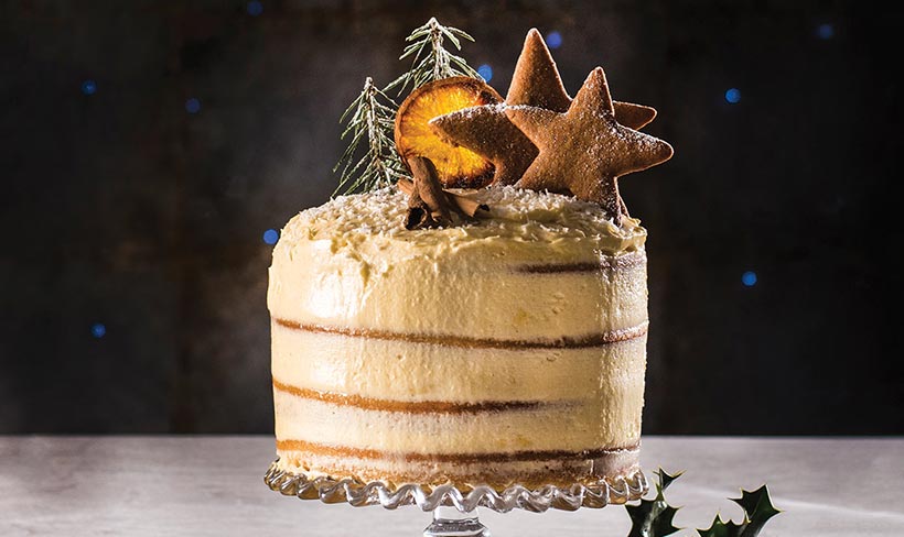 Vegan Spiced Orange Gingerbread Cake with Buttercream Frosting