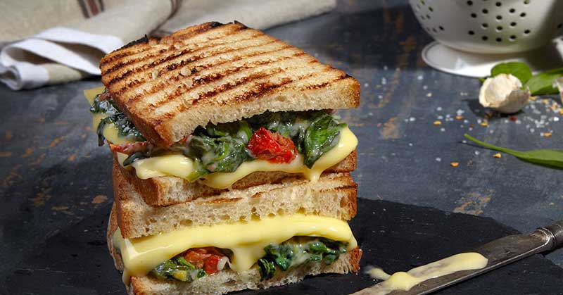 Spinach and Sun-Dried Tomato Vegan Toastie