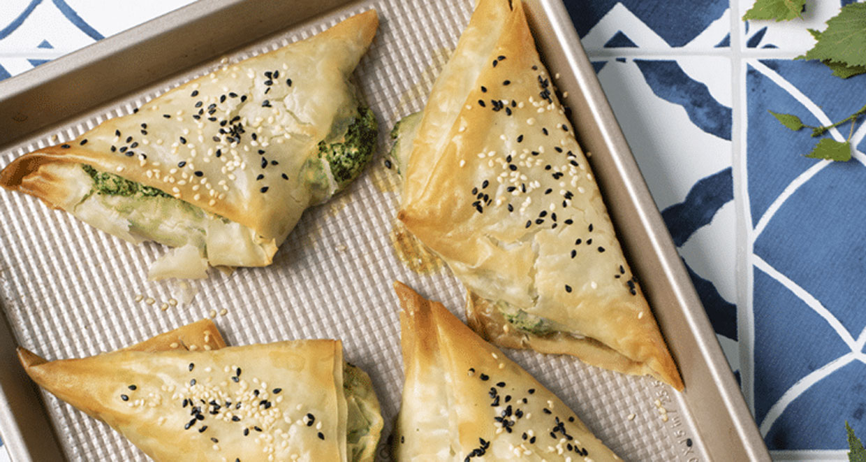 Vegan Spinach & Tofu Filo Parcels