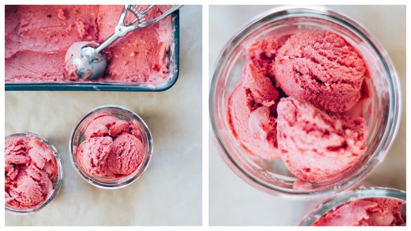 No-Churn Vegan Strawberry Ice Cream