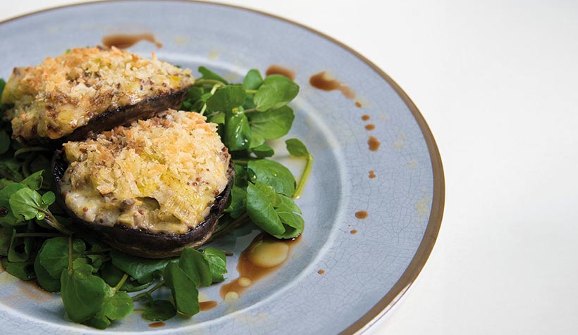 Creamy Vegan Stuffed Mushrooms