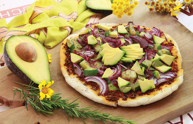 Vegan Sun-Dried Tomato Pizza Recipe with Mustard Veggies