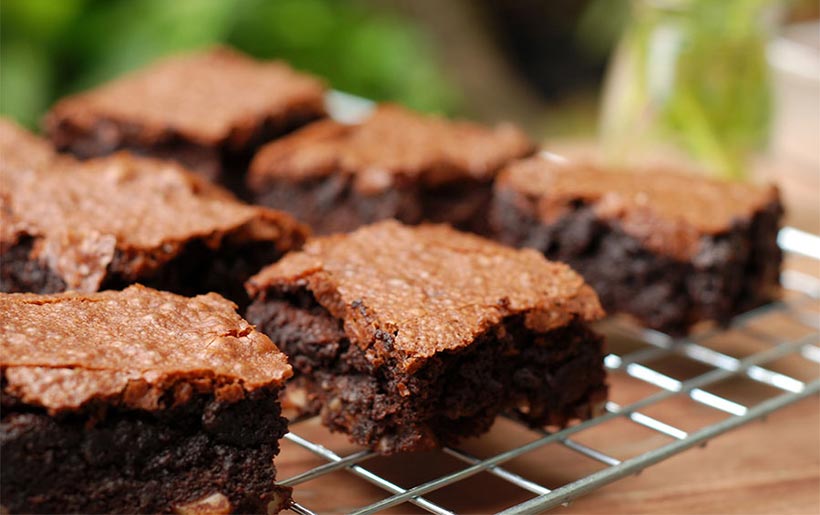 Vegan Sweet Potato Protein Brownies