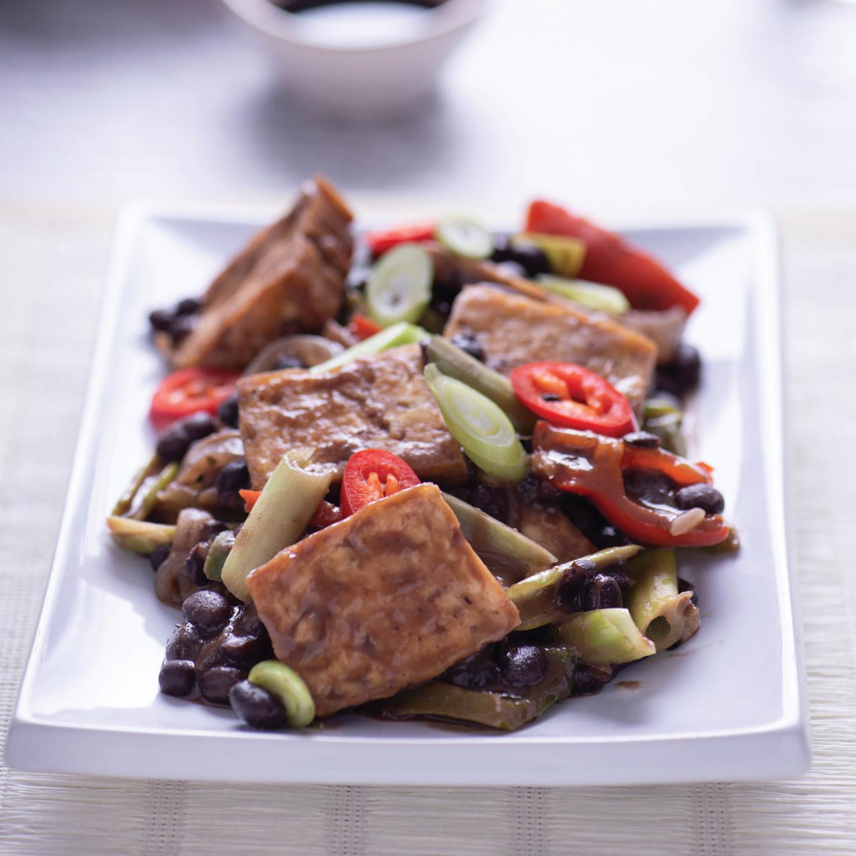 Vegan Tofu in Black Bean Sauce