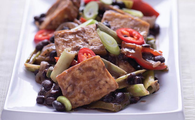 Vegan Tofu in Black Bean Sauce 