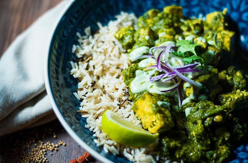 Vegan Tofu Saag Paneer