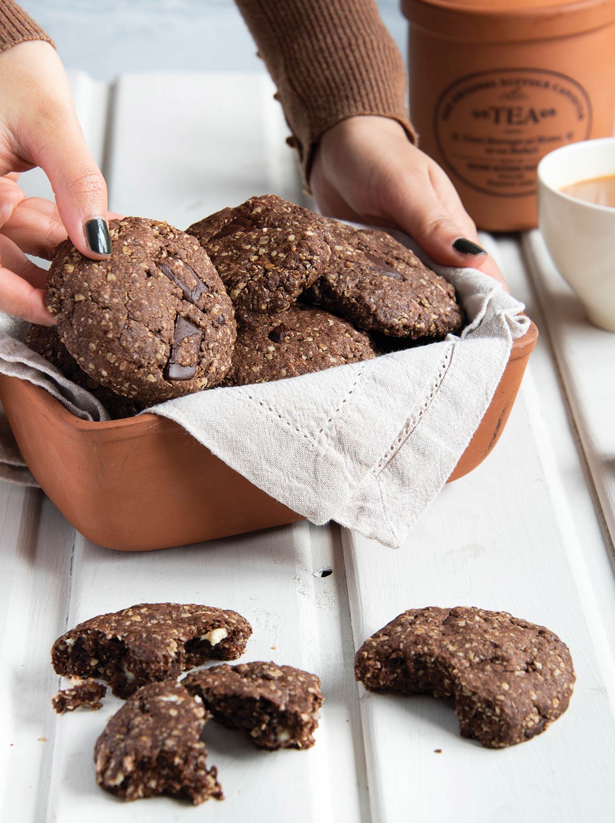 Vegan Triple Chocolate Cookies