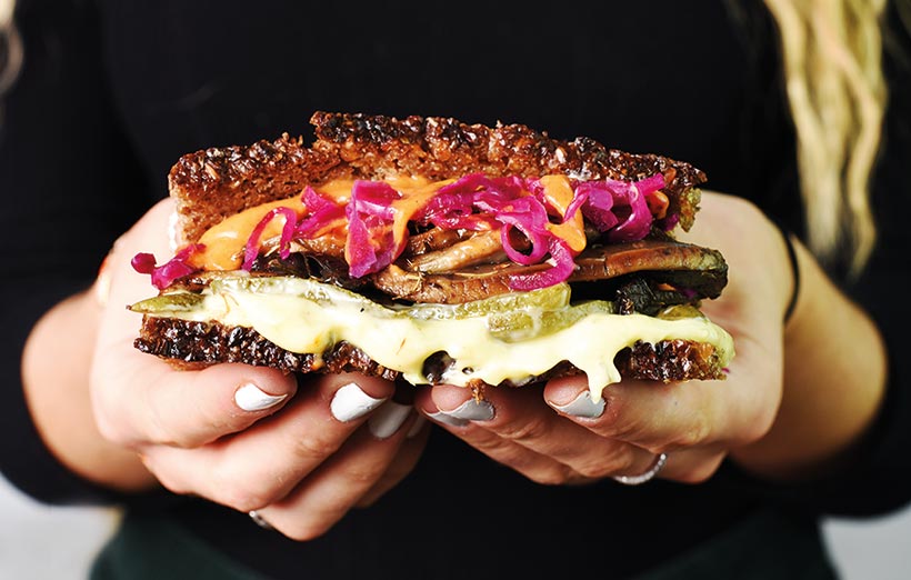 Vegan Mushroom Reuben Sandwich