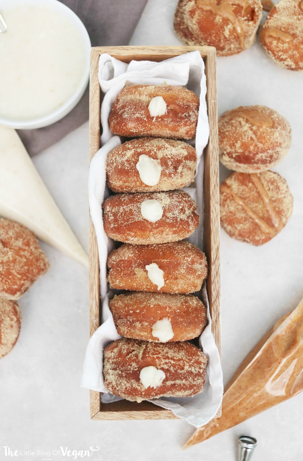 Vegan Filled Caramel Doughnuts