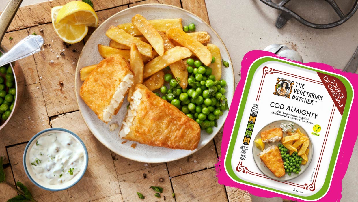 The Vegetarian Butcher launches ‘Cod Almighty’ flaky vegan battered cod