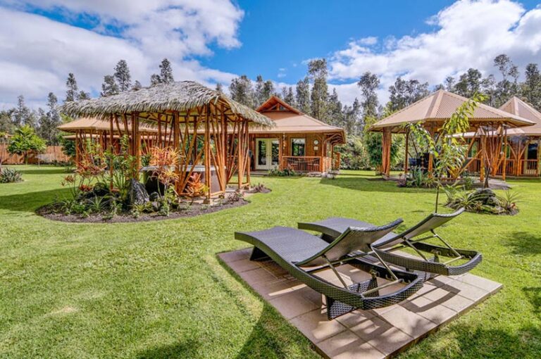 With sustainability at its heart, this eco-friendly hotel grows its own food and has even eliminated single-use plastics. Photo © Volcano Eco Retreat