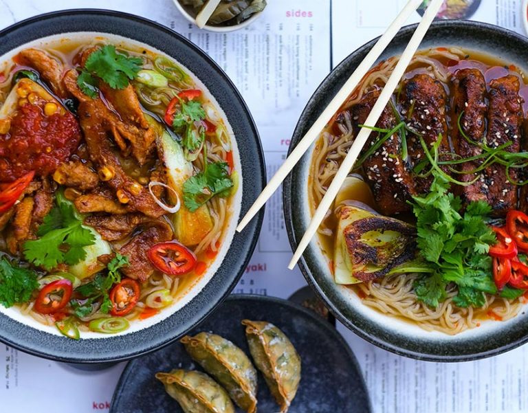 These tasty vegan ramen dishes are available at Wagamama. Photo © wagamama