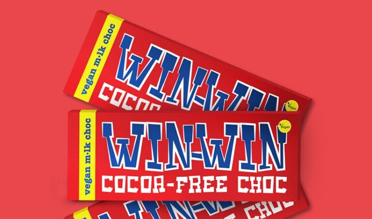 WNWN Foods has crafted its cocoa-free vegan chocolate bars using 'cutting edge science', using carob, oats and barley instead of cocoa. Photo © WNWN Food Labs 