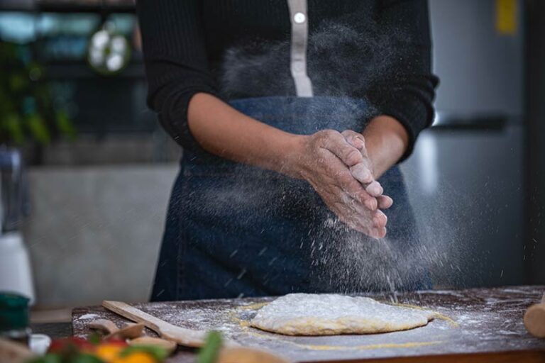 Flour can get messy! Best to ask friends and family to keep it away from your food preparation areas. Photo © Anatta_Tan via Adobe Stock